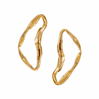 Kolczyki Odbicie to ręcznie wyrzeźbione w wosku i odlane jako unikaty.