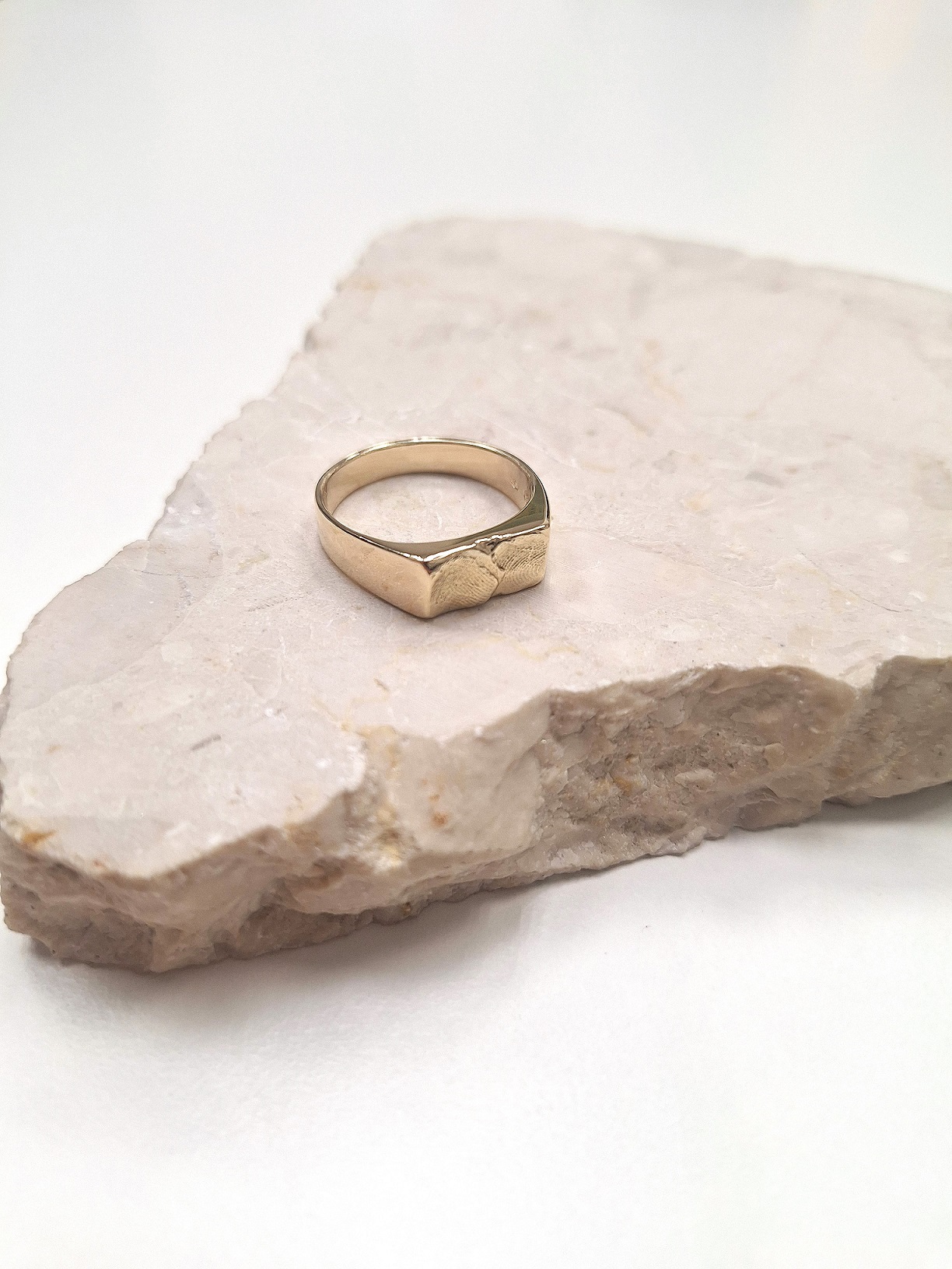 Sygnet srebrny z odciskiem palca, Klasyk - obrazek 2