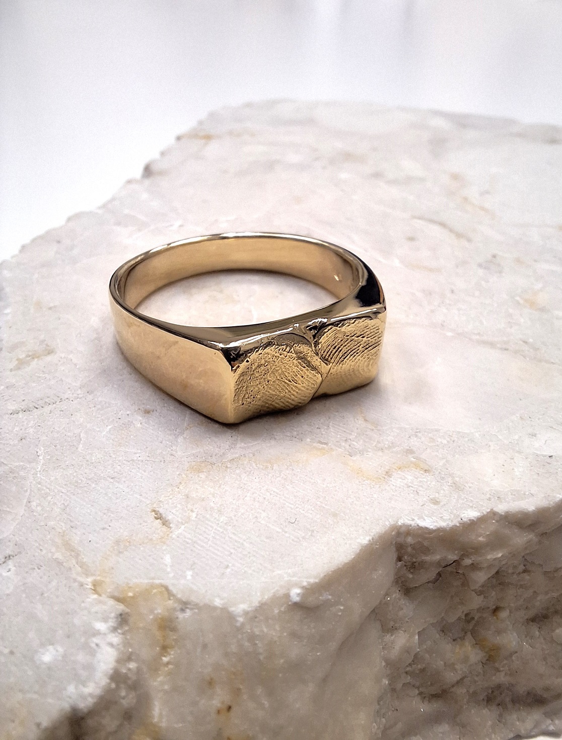 Sygnet srebrny z odciskiem palca, Klasyk - obrazek 3