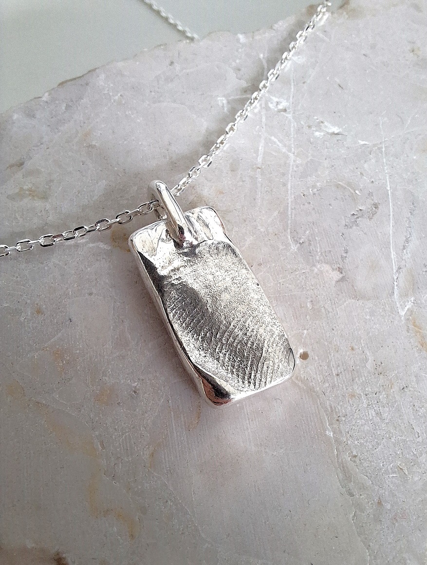 Naszyjnik z odciskiem palca - Prostokąt - obrazek 3